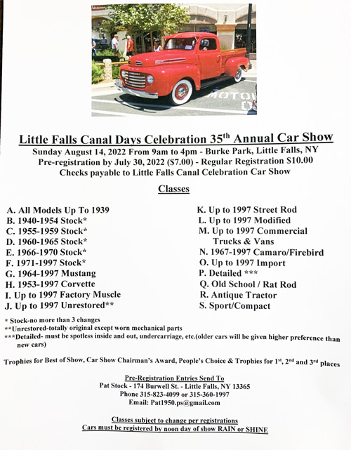 Little Falls, NY Canal Celebration August 7 15, 2023